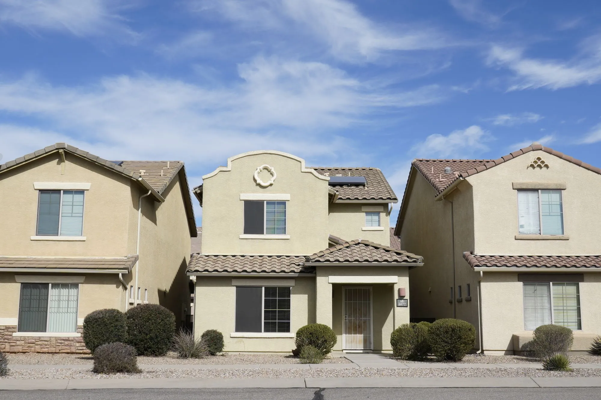 Row of suburban houses